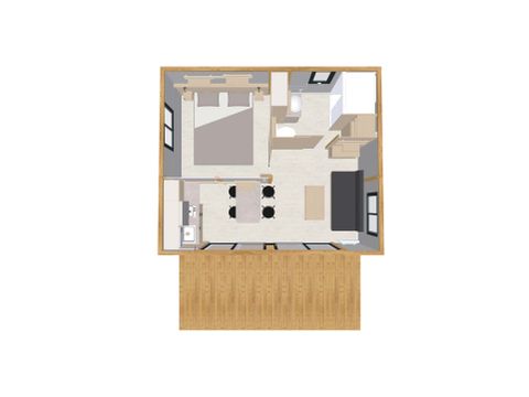 CHALET 2 personnes - Chalet Cosy - 1CH 1SDB - TV - Quartier piéton