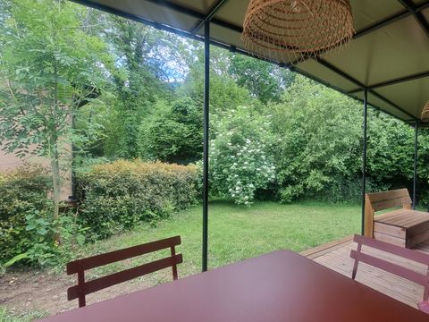 Tente en toile et en bois 6 personnes - Chalet Toilé Prémium