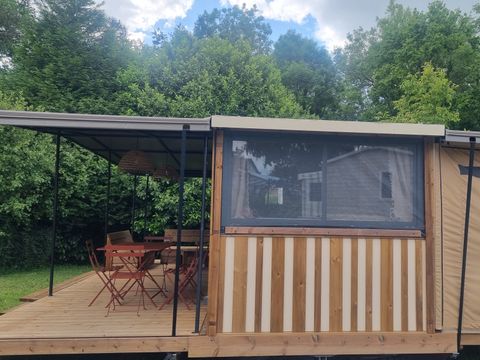 Tente en toile et en bois 6 personnes - Chalet Toilé Prémium