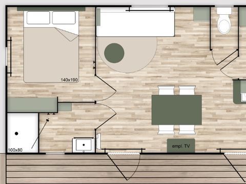MOBILHOME 4 personnes - ! Nouveauté 2025 ! Mobil-Home Grand Confort - 2CH 1SDB - TV