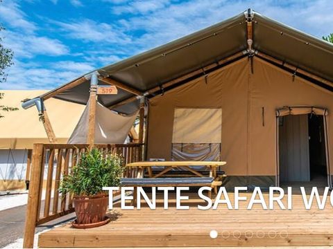 TENTE TOILE ET BOIS 5 personnes - Safari lodge sans sanitaires