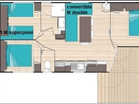 MOBILHOME 7 personnes - 3 chambres Gamme CLASSIC