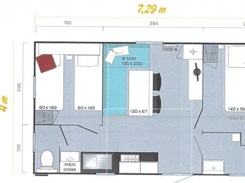 MOBILHOME 4 personnes - 2 chambres Gamme CLASSIC