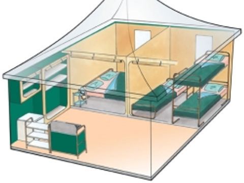Bungalow toilé 5 personnes - Bengali Trigano 2 chambres Gamme ECO