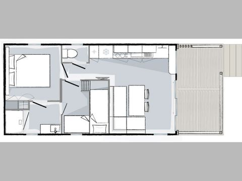 MOBILHOME 4 personnes - CONFORT +