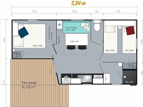 Mobilhome 5 personnes - Mobilhome STANDARD