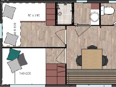 CHALET 5 personnes - BOHEME (5 personnes dont 2 enfants)