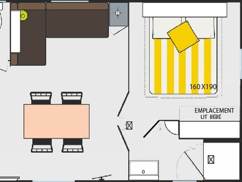 MOBILHOME 4 personnes - RIVIERA  climatisé - 4 personnes