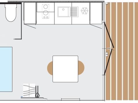 CHALET 2 personnes - CHALET climatisé - 2 personnes 