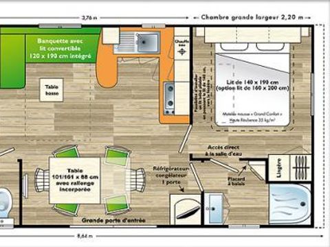 MOBILHOME 6 personnes - MH3 34 m²