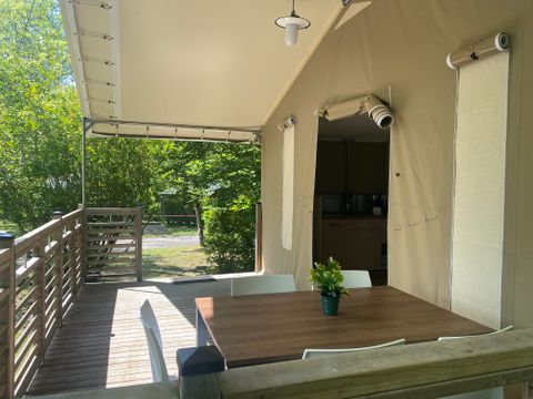 Tente en toile et en bois 5 personnes - Lodge NOUVEAUTE 2025 2 chambres