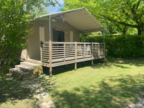 Tente en toile et en bois 5 personnes - Lodge NOUVEAUTE 2025 2 chambres