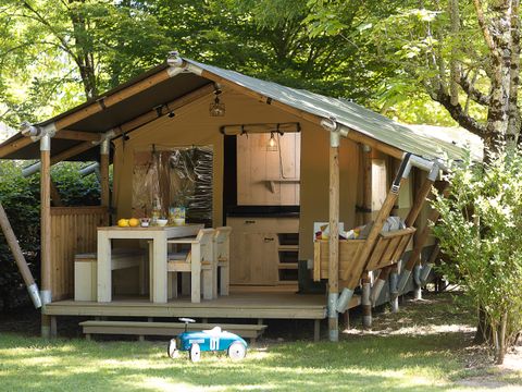 Tente en toile et en bois 4 personnes - SAFARI PREMIUM