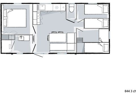 Mobilhome 6 personnes - PREMIUM SAUMUR 3ch,6pers(m)