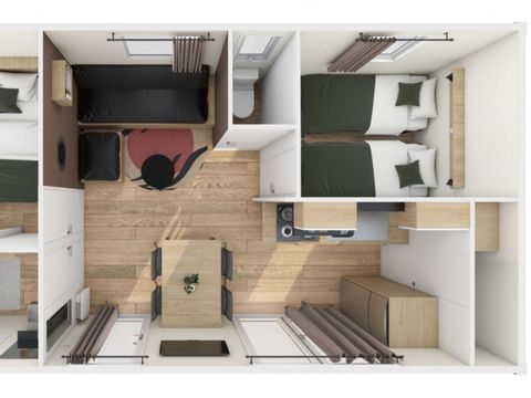 Mobilhome 4 personnes - MH2 Eden - FALUN - 2 chambres