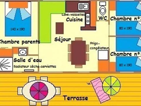 MOBILHOME 6 personnes - 3 chambres