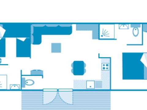 MOBILHOME 5 personnes - Cottage 5P 2ch 2 SdB ****