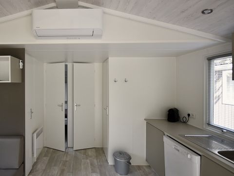 MOBILHOME 6 personnes - LOGGIA BAY vue rivière - 2 chambres - TV - CLIM - LV