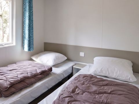 MOBILHOME 6 personnes - LOGGIA BAY vue rivière - 2 chambres - TV - CLIM - LV