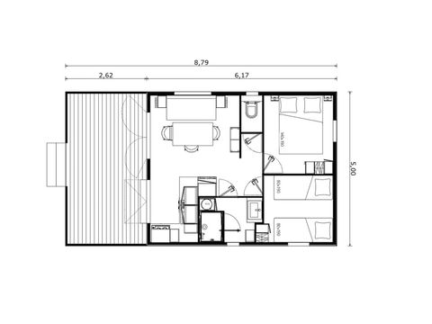 Chalet 4 personnes - Ultimate | 2 Ch. | 4 Pers. | 1 SDB | Clim. | TV