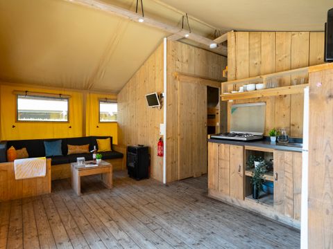 Tente en toile et en bois 8 personnes - ECOLUXE - 3 chambres