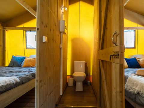 Tente en toile et en bois 8 personnes - ECOLUXE - 3 chambres