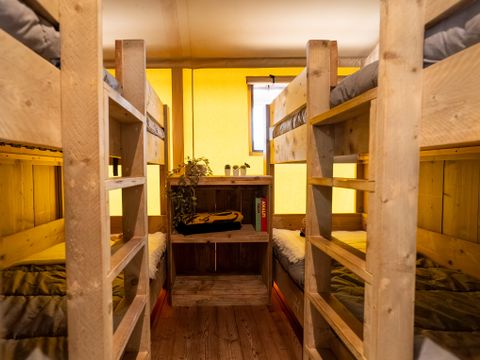 Tente en toile et en bois 8 personnes - ECOLUXE - 3 chambres