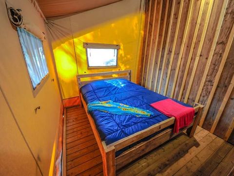 Tente en toile et en bois 5 personnes - ECOLUXE - 2 chambres