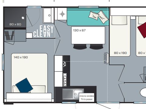 MOBILHOME 4 personnes - Petit Lu