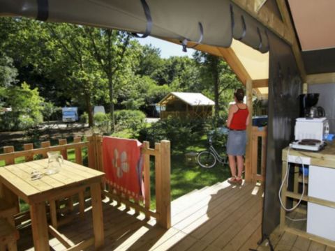 TENTE TOILE ET BOIS 4 personnes - Safari, sans sanitaires