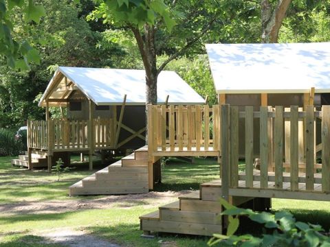 TENTE TOILE ET BOIS 4 personnes - Safari, sans sanitaires
