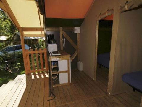 TENTE TOILE ET BOIS 4 personnes - Safari, sans sanitaires