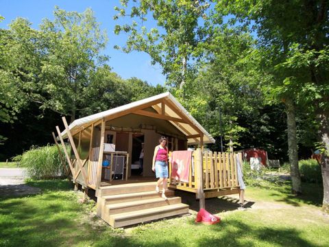 TENTE TOILE ET BOIS 4 personnes - Safari, sans sanitaires
