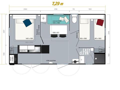 MOBILHOME 4 personnes - IRM SUPER MERCURE RIVIERA