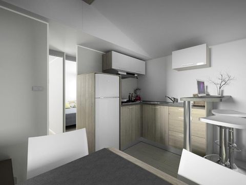 Mobilhome 4 personnes - Louisiane Méditerranée (2 chambres) climatisé, TV, wifi inclus