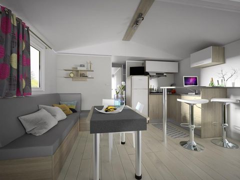 Mobilhome 4 personnes - Louisiane Méditerranée (2 chambres) climatisé, TV, wifi inclus