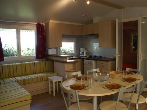 Mobilhome 6 personnes - Louisiane Flores 3 - 3 chambres - Climatisé - TV - Wifi inclus