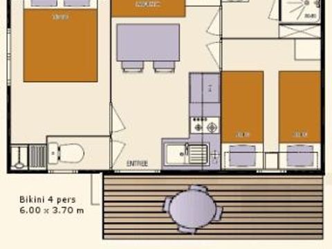 MOBILHOME 4 personnes - BIKINI