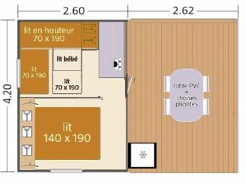 BUNGALOW TOILÉ 5 personnes - Tithome - sans sanitaires