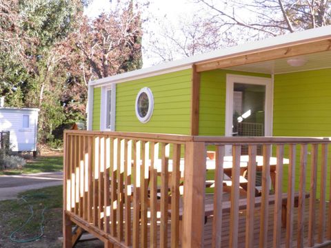 MOBILHOME 4 personnes - MH2 Confort* 27 m² + lit double en 160, avec sanitaires