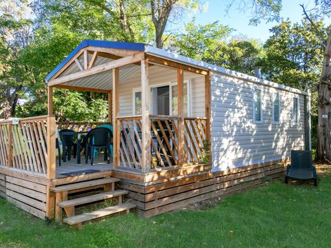 MOBILHOME 6 personnes - MH2 Premium + terrasse 8 m², avec sanitaires