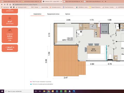MOBILHOME 6 personnes - MH3 Lodge, avec sanitaires