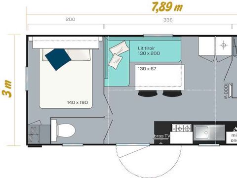 MOBILHOME 5 personnes - 24 m²