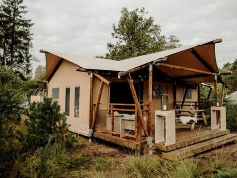 TENTE TOILE ET BOIS 5 personnes - Lodge 3 Pièces 5 Personnes