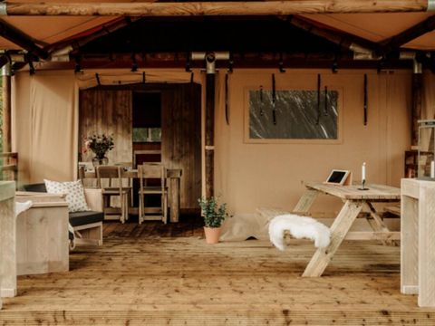 TENTE TOILE ET BOIS 5 personnes - Lodge 3 Pièces 5 Personnes