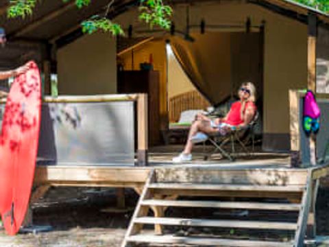 Tente en toile et en bois 5 personnes - Safari Lodge