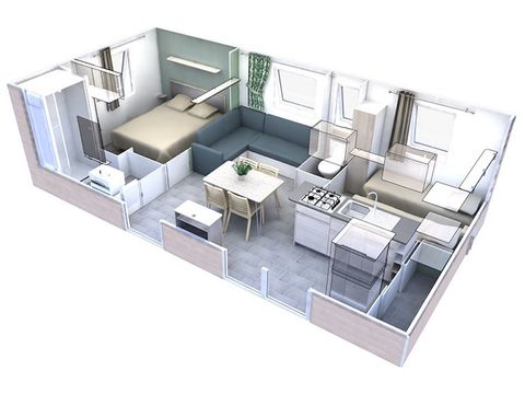 MOBILHOME 4 personnes - PREMIUM 