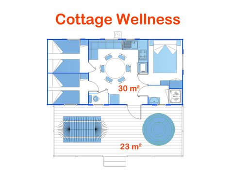 MOBILHOME 6 personnes - Cottage Wellness