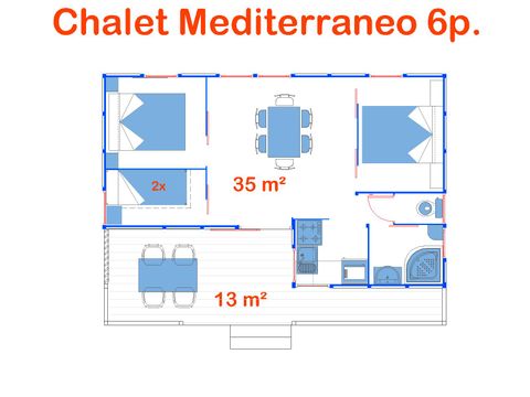 CHALET 6 personnes - Mediterranean