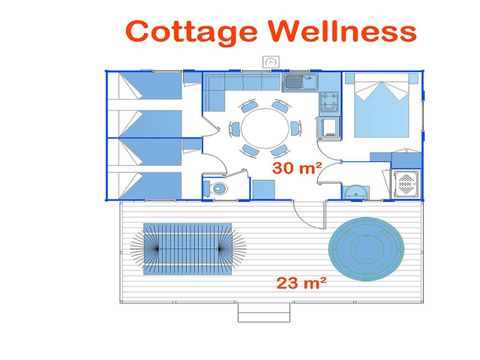MOBILHOME 6 personnes - Cottage Wellness